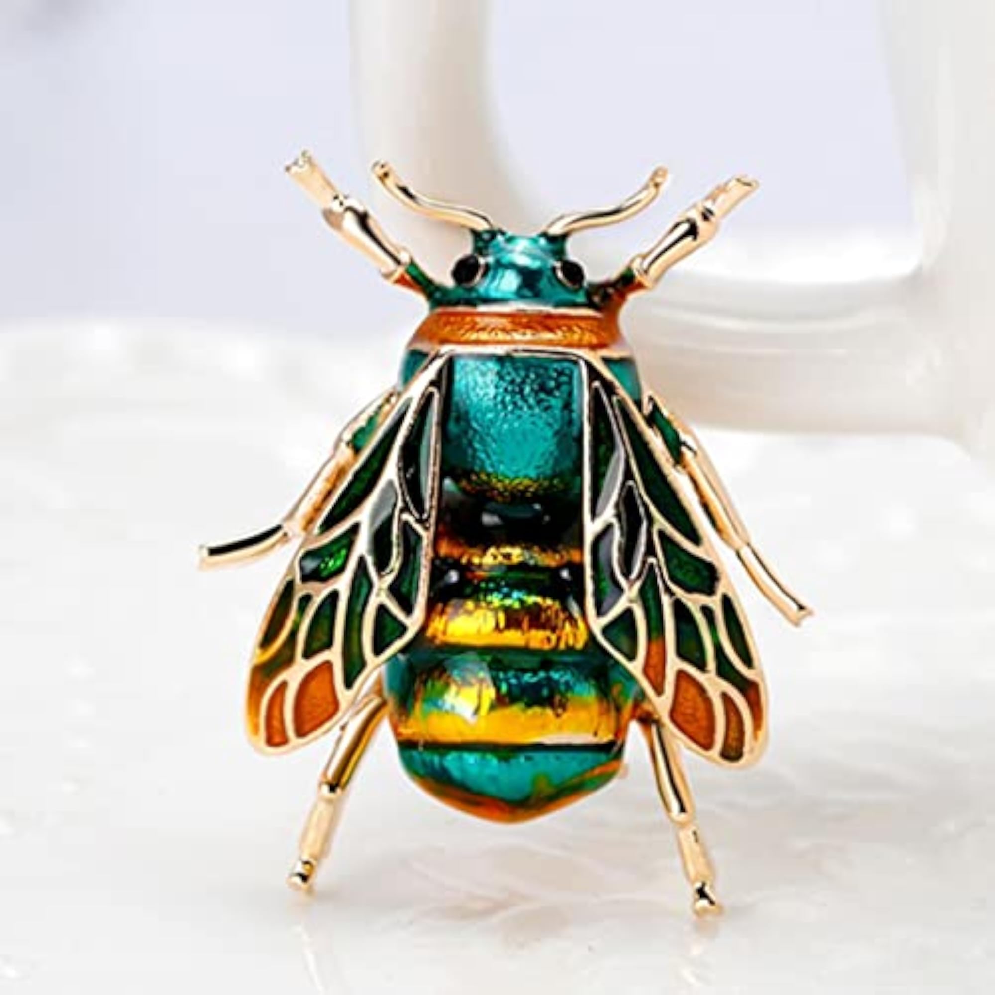 Bumblebee Brooch Corsage, Insect Accessory for Hats & Scarves